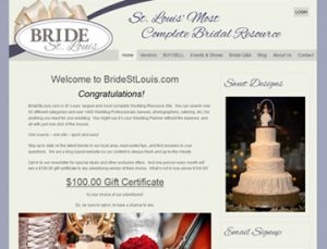 Bride St. Louis website by Spencer Web Design