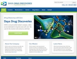 Daya Drug Discoveries Website by Spencer Web Design