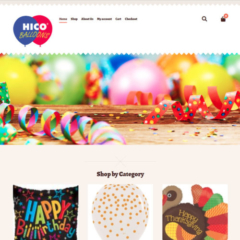 Hico Balloons ecommerce site